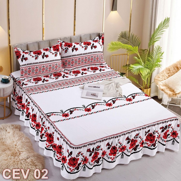 Cearceaf de pat cu volănașe (cod CEV02)